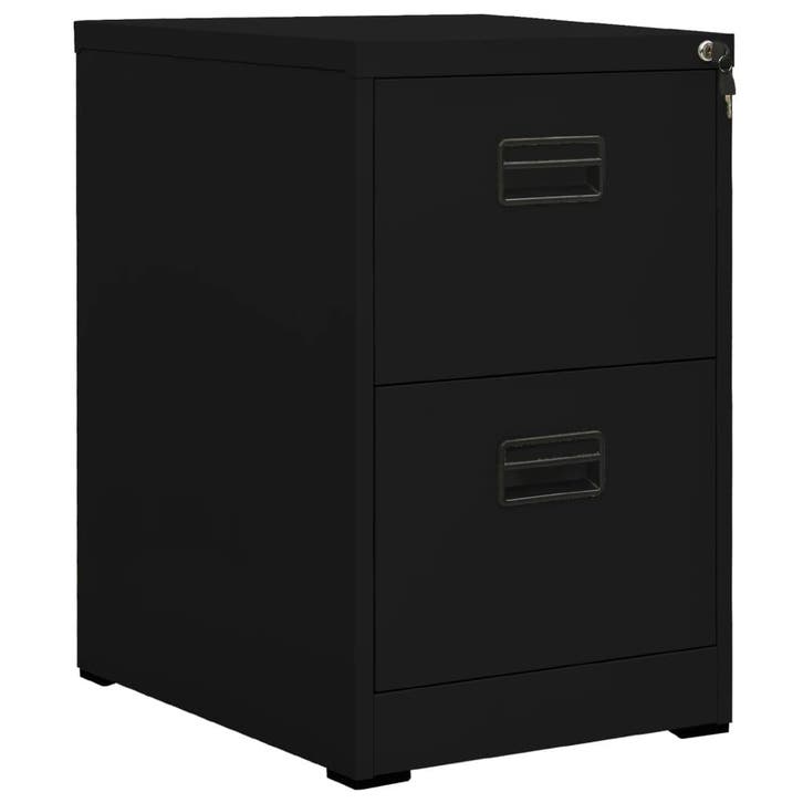 vidaXL Archiefkast 46x62x72,5 cm staal zwart, Huis en Inrichting, Kasten | Overige, Nieuw, Verzenden