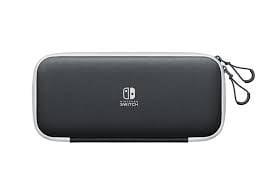 Nintendo Switch OLED Carrying Case White/Black, Games en Spelcomputers, Spelcomputers | Nintendo Switch, Zo goed als nieuw, Ophalen of Verzenden