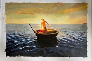 TA Duy Tung - Le danseur de filet 80 120 cm