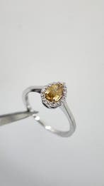 Ring - 14 karaat Witgoud, Geel goud - 0.53ct. tw. Orange