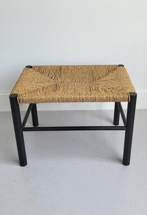 Voetenbank - Hout, Touw, Antiek en Kunst, Kunst | Designobjecten