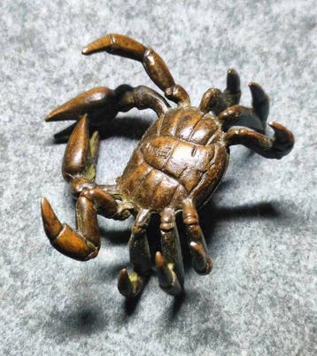 Ornement décoratif - Crabe cuivré japonais