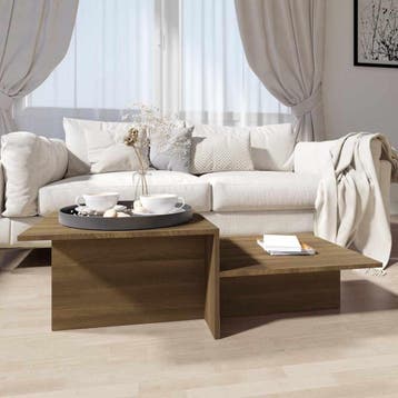 vidaXL Salontafel 111,5x50x33 cm bewerkt hout bruin, Verzenden, Nieuw
