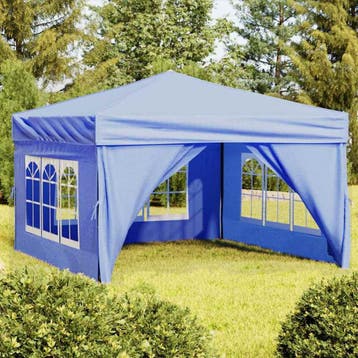 vidaXL Partytent inklapbaar met zijwanden 3x3 m blauw, Verzenden, Nieuw