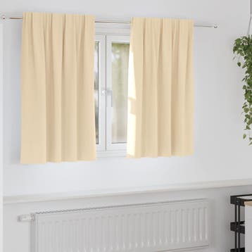 vidaXL Blackout Gordijnen met Ringen 2 st Crèmekleurig 140 x, Verzenden, Nieuw