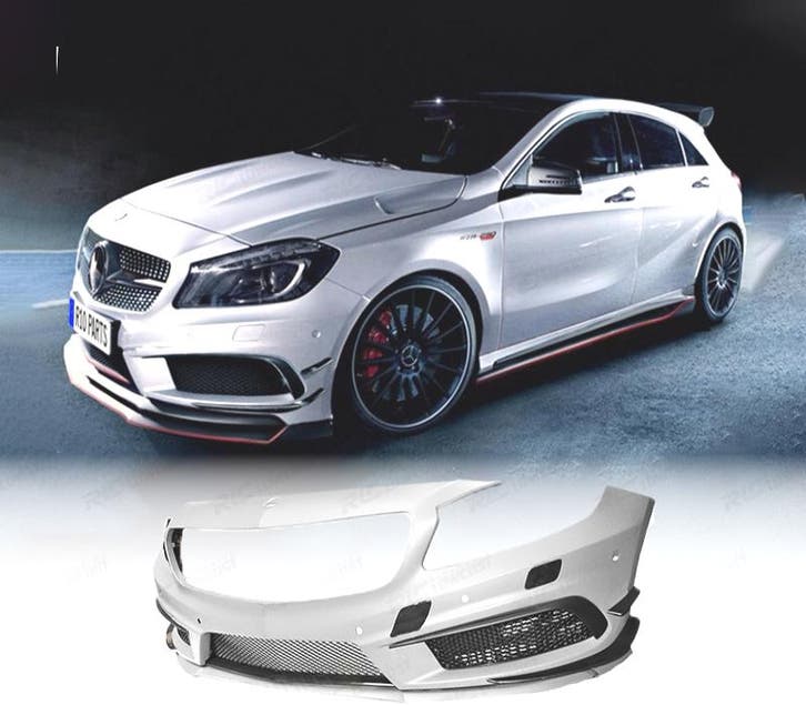 PARE-CHOCS AVANT MERCEDES CLASSE A W176 12-15 LOOK AMG PDC S, Auto-onderdelen, Carrosserie, Verzenden