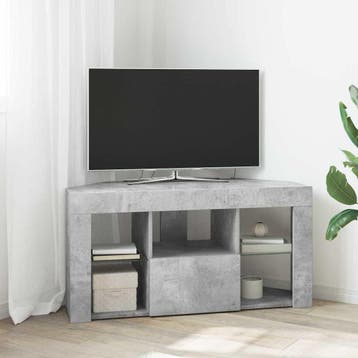 vidaXL Hoek LED TV Cabinet 100 x 40 x 50 cm Beton Grijs, Huis en Inrichting, Verzenden, Nieuw
