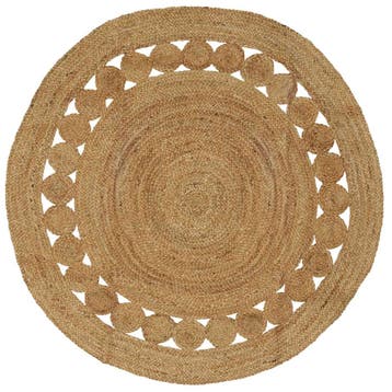vidaXL Vloerkleden Naturel Ø 150 cm Jute, Verzenden