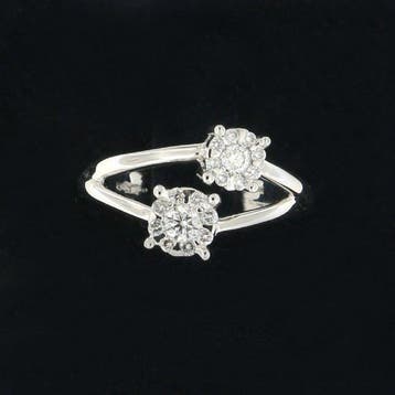 Bibigi - Ring - 18 karaat Witgoud - 0.26ct. tw. Diamant, Nieuw