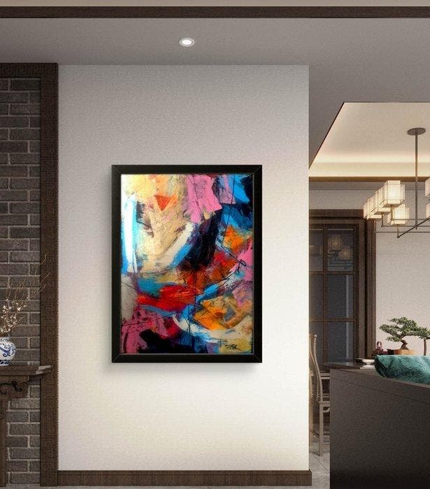 Sonja Brzak - Flame Colors XII, Antiquités & Art, Art | Peinture | Moderne