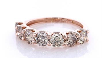 Zonder minimumprijs - Ring - 14 karaat Roségoud - 1.90ct.
