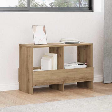 vidaXL Tijdschriftenrek Artisan Eiken 68,5 x 30 x 45 cm, Huis en Inrichting, Woonaccessoires | Krantenbakken en Lectuurbakken
