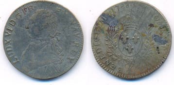 Ecu Bayonne Zeitgenoessische Faelschung ! 1788 L Frankrei..., Verzenden, België
