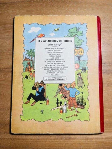 Tintin T7 - Lîle Noire (B4) - 1 Album - Herdruk - 1950