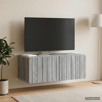 vidaXL Wandmontage TV-kast Grijs sonoma 78,5 x 41 x 30 cm, Huis en Inrichting, Verzenden, Nieuw