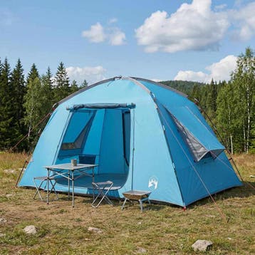 vidaXL Huisje Tent met dak Blauw 300 x 210 x 156 cm, Verzenden, Nieuw