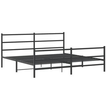 Bedframe 180x200 metaal zwart | Retour Deal | 35% korting, Verzenden, Zwart, Tweepersoons, Zo goed als nieuw