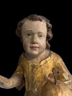 Statuette, Salvator Mundi - 18e eeuw - 47 cm - Bois doré, Antiek en Kunst