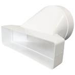 Kunststof verloop 220 x 90mm naar Ø 150mm - asymmetrisch, Verzenden, Nieuw