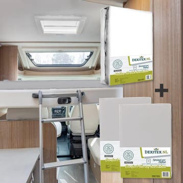 Textielpakket Hefbed 1 Molton + 2 Jersey hoeslakens - 1, Nieuw, Eenpersoons, Wit