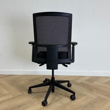 ergonomische bureaustoel met gaasrug, zwart, Huis en Inrichting, Ergonomisch, Gebruikt, Zwart, Bureaustoel