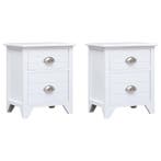 Nachtkastjes 2 st wit | Tweede Kansje | OP = OP, Minder dan 50 cm, Verzenden, Nieuw, Minder dan 100 cm