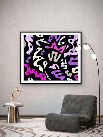 CAVER - Abstract landscape (XL Size Painting)