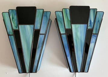 Lampe murale (2) - Verre - style Art déco