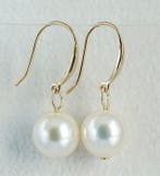 Zonder minimumprijs - Oorbellen - 18 karaat Geel goud Parel, Nieuw