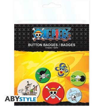 One Piece Skulls Badge Pack (6x), Ophalen of Verzenden, Nieuw