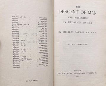 Charles Darwin - The Descent of Man and Selection in