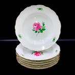 Meissen - Exquisite Set of 6 Soup Plates (24,5 cm) - Red
