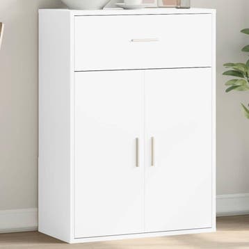 vidaXL Dressoir 60x30x84 cm bewerkt hout wit, Verzenden, Nieuw