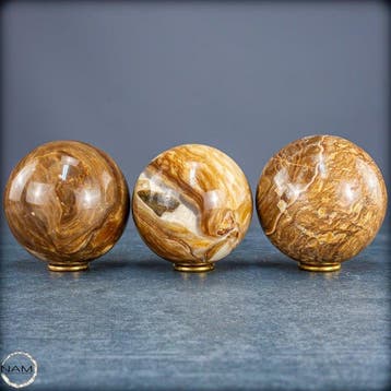 Exclusieve aragoniet-kugels uit Peru – Natuurlijke elegantie
