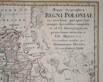 Polen - Litouwen; Homann Heirs - Mappa Geographica Regni, Nieuw