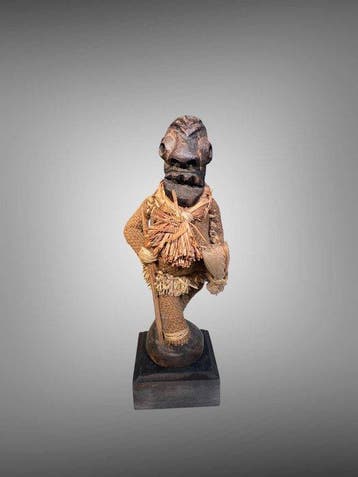 Hangende pop (26 cm) - pop van stro - Pende - DR Congo