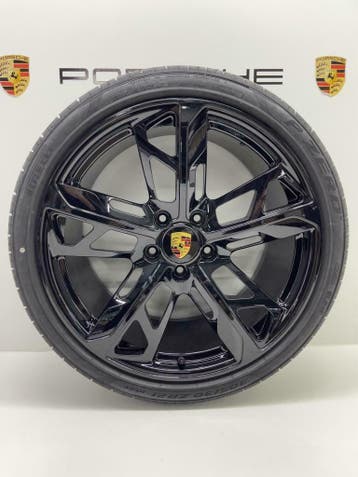 Porsche Taycan ORIGINELE 21inch Cross Unizwart met banden, Ophalen, Banden en Velgen, Nieuw, 21 inch