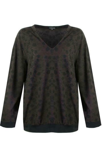 Shirt Exxcellent bloem print v hals maat 52, Verzenden, Nieuw