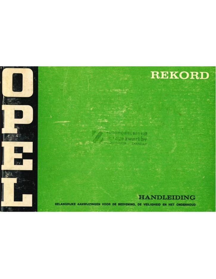 1974 OPEL REKORD INSTRUCTIEBOEKJE NEDERLANDS, Auto diversen, Handleidingen en Instructieboekjes, Ophalen of Verzenden