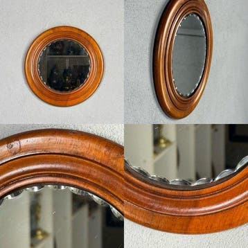 Spiegel - Glas, Hout - Art nouveau spiegel