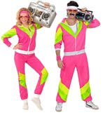 Neon 80S Trainingspak Fout Groen Roze, Verzenden, Nieuw