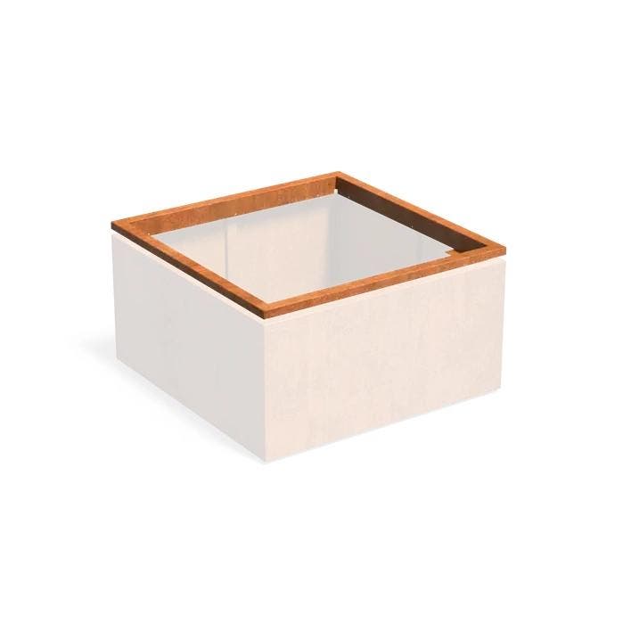 In-Lite Ready opzetrand - Cortenstaal - 120x120x8,9cm, Tuin en Terras, Bloembakken en Plantenbakken, Minder dan 30 cm, 100 cm of meer