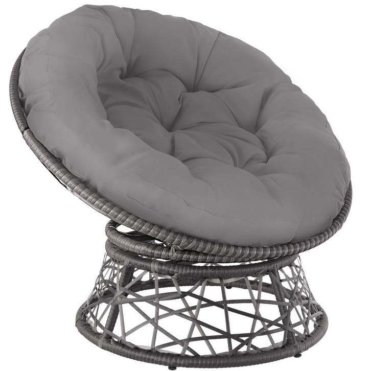 tectake Wicker fauteuil Gargano draaibaar - grijs, Tuin en Terras, Tuinsets en Loungesets, Verzenden