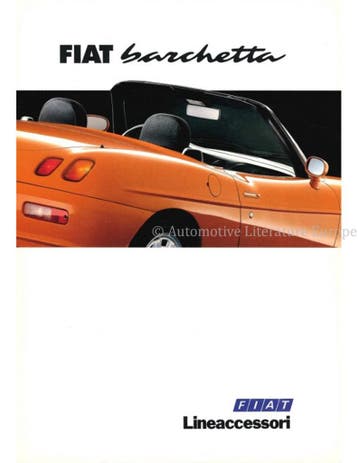 1995 FIAT BARCHETTA ACCESSOIRES BROCHURE NEDERLANDS, Nieuw