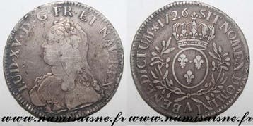 Écu France Frankreich Gad 321 Louis Xv Ecu Mit Olivenzwei.., Verzenden, België