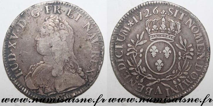 Écu France Frankreich Gad 321 Louis Xv Ecu Mit Olivenzwei.., Postzegels en Munten, Munten | Europa | Niet-Euromunten, België, Verzenden