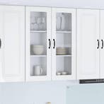 vidaXL Wandglas Kasten Hoogglans wit 80 x 31 x 100 cm, Verzenden, Nieuw