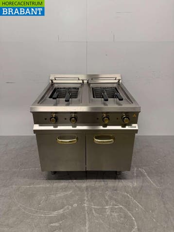 RVS Hobart Dubbele Friteuse 2 x 18 liter 2 x 400V Horeca, Zakelijke goederen, Horeca | Keukenapparatuur, Ophalen of Verzenden