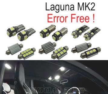 Kit 18 Ampoules Led Intérieur Pour Renault Laguna II Mk2 01-, Verzenden