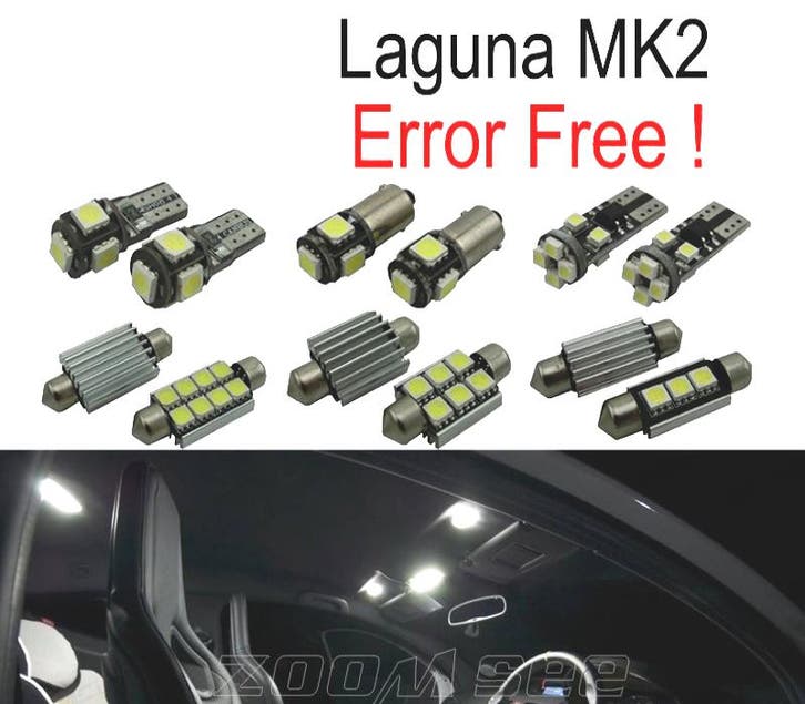 Kit 18 Ampoules Led Intérieur Pour Renault Laguna II Mk2 01-, Autos : Pièces & Accessoires, Éclairage, Envoi